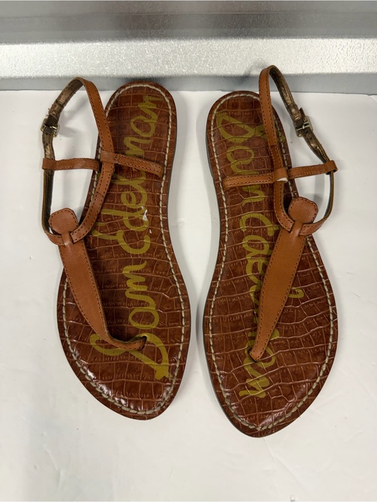 Sam Edelman Shoes - Sam Edelman Brown Leather T-Strap Sandals size 8.5